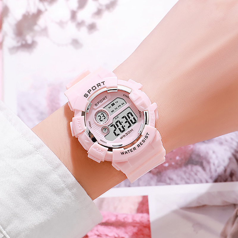 Smartwatch Watches Kids - ファッションキッズ腕時計発光防水スポーツデジタル腕時計目覚まし時計腕時計少年少女学生スマート電子時計ギフト
