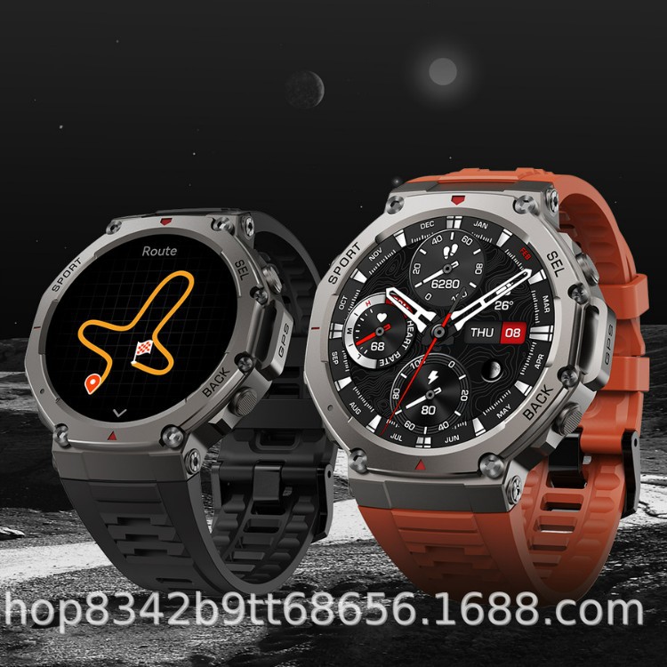Altimeter Compass Watch - DM58スマートウォッチ、AMOLEDディスプレイ、Bluetooth通話、GPS、高度計、気圧計、コンパス、5ATM防水、NFC機能搭載