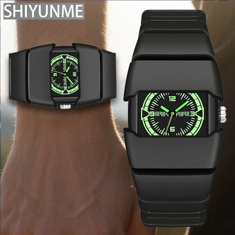 Smartwatch Branded Watches For Women - SHIYUNME ファッションブランドクールな腕時計男性のためのクリエイティブスタイルエイリアンデザイン防水クォーツ時計男性女性新しいスタイルスポーツウォッチ