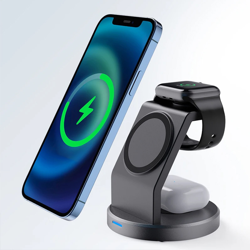 Smartwatch Watches For Iphone - 3in1 ワイヤレス充電スタンド 携帯電話ホルダー iPhone 16 15