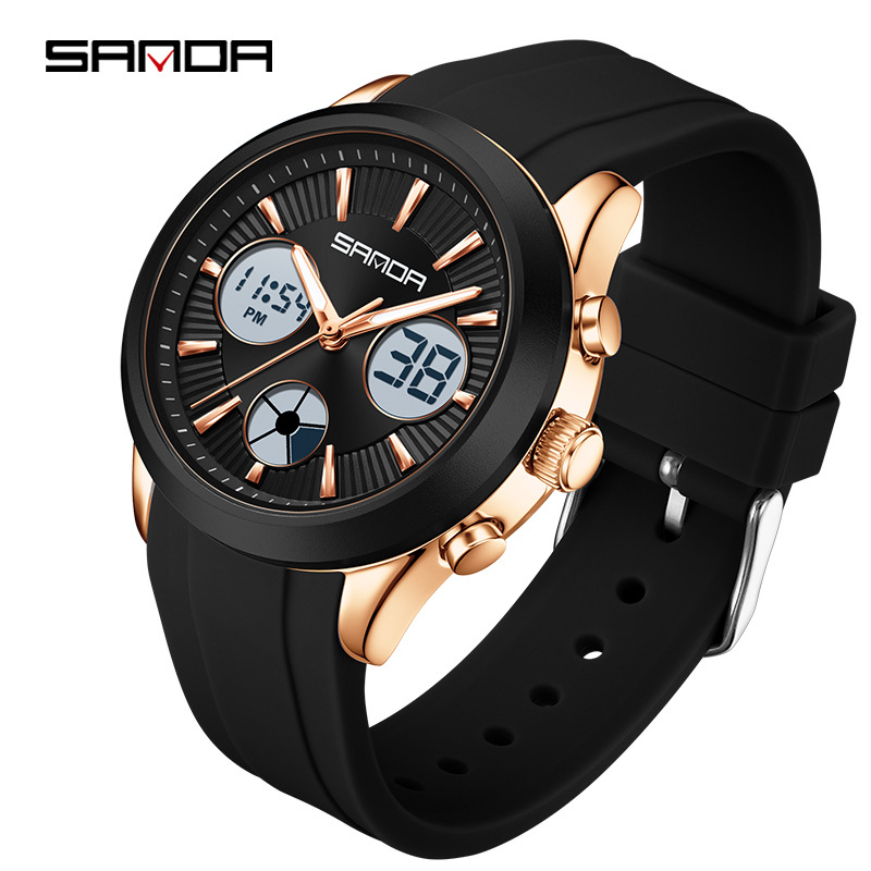 Watches Ladies Smartwatch - SANDA 電子時計 発光 3時間多機能スポーツウォッチ 学生パーティー 男女兼用