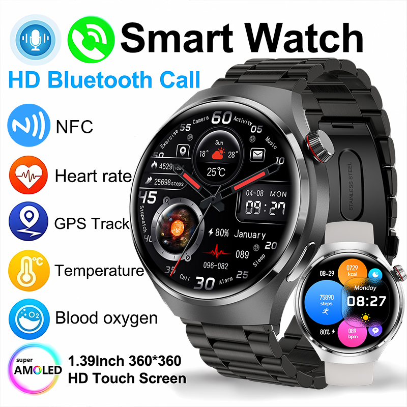 Smartwatch Health Watches For Women - 2026 新しいスマートウォッチ心拍数健康モニター Bluetooth 通話 NFC GPS