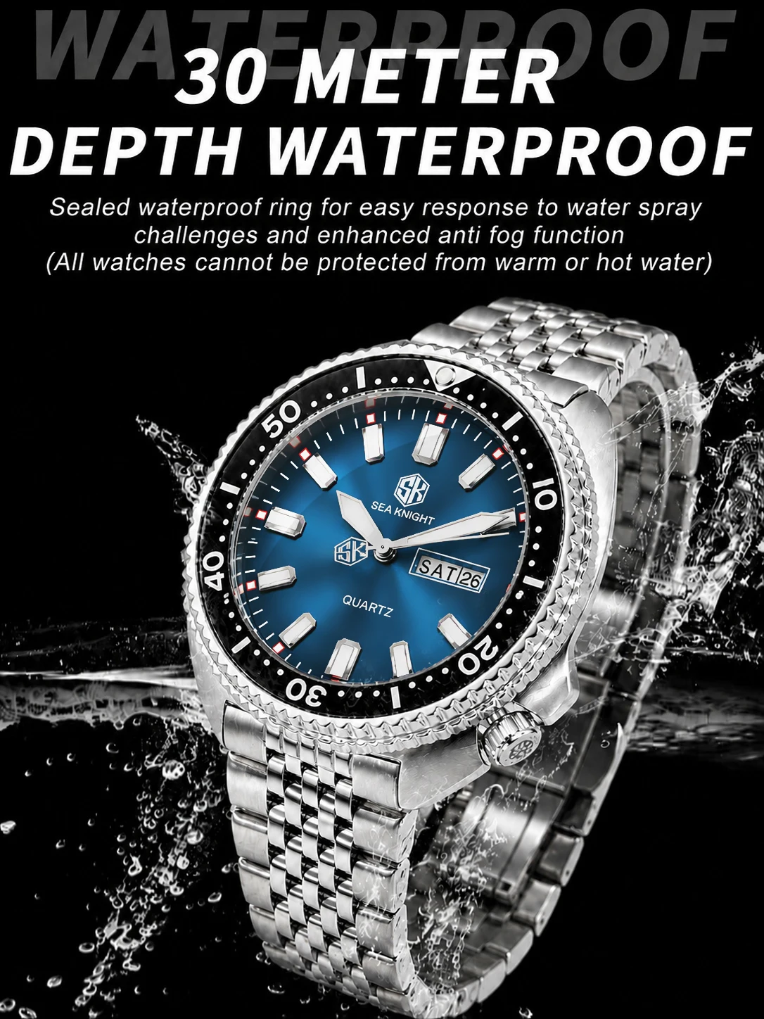 SEA KNIGHT 新型高級ビジネスクォーツ腕時計 メンズ - Smartwatch New Watches For Men のレビューと価格