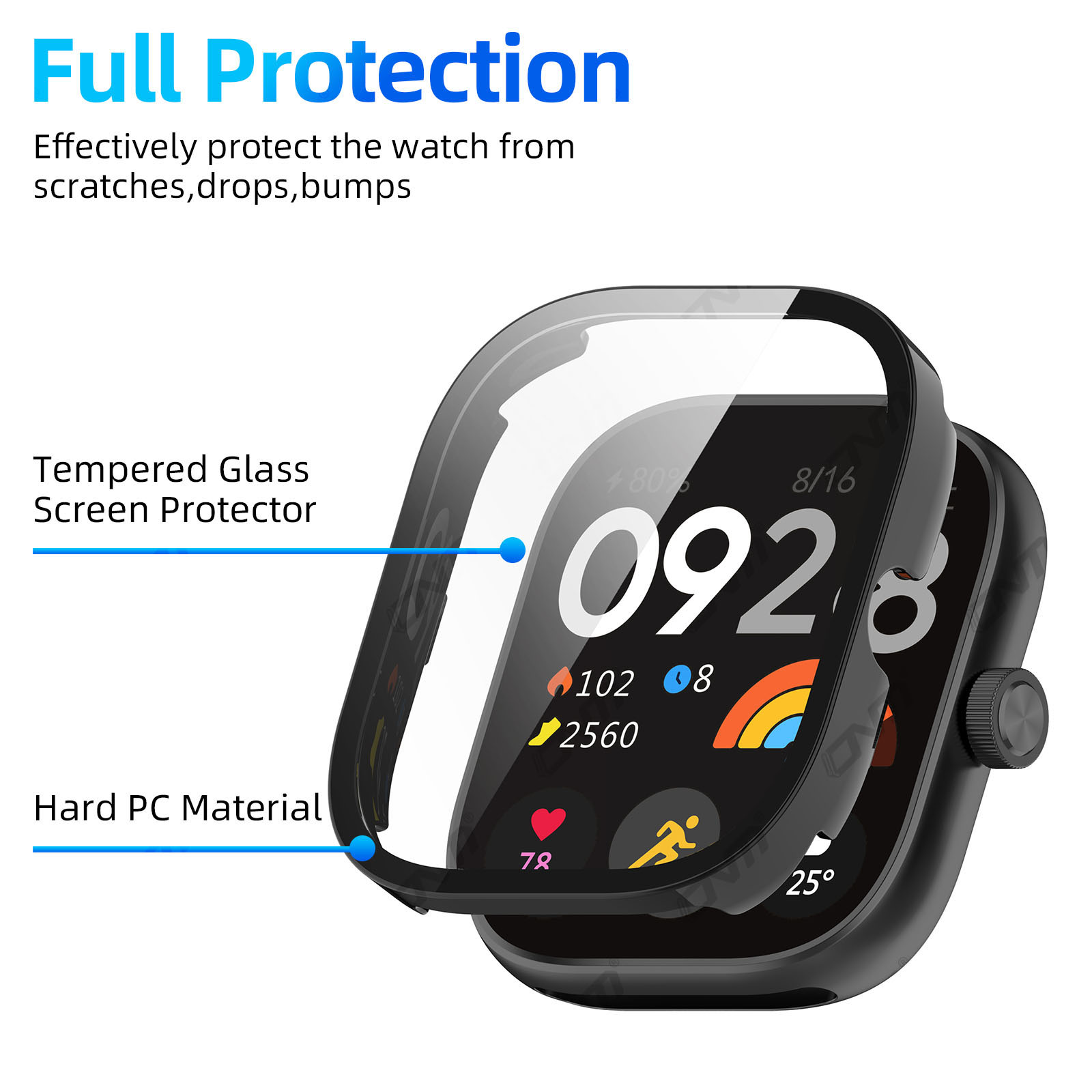 Xiaomi Redmi Watch 5用強化ガラススクリー - Watch Redmi のレビューと価格