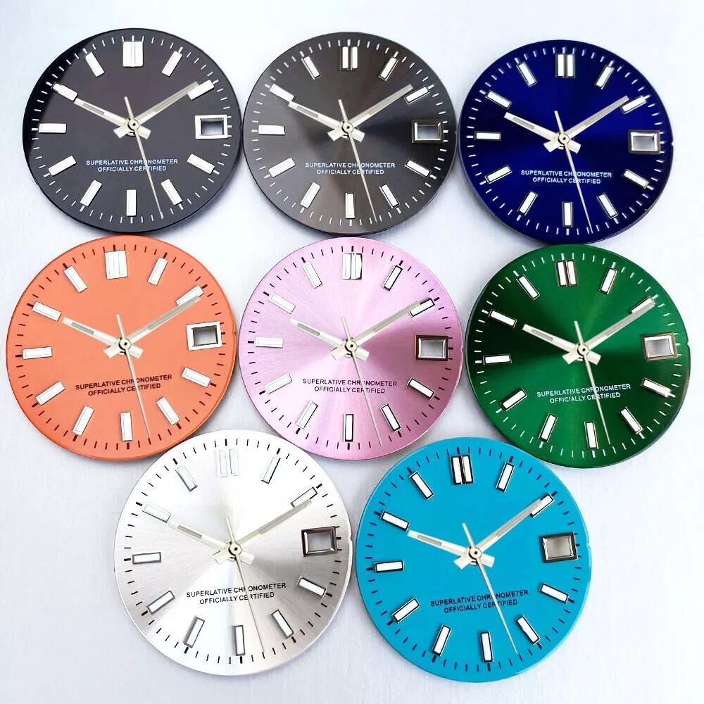 MOD滅菌済み29mm腕時計文字盤針セット夜光ブラックブルー - Luminous Dial Face のレビューと価格