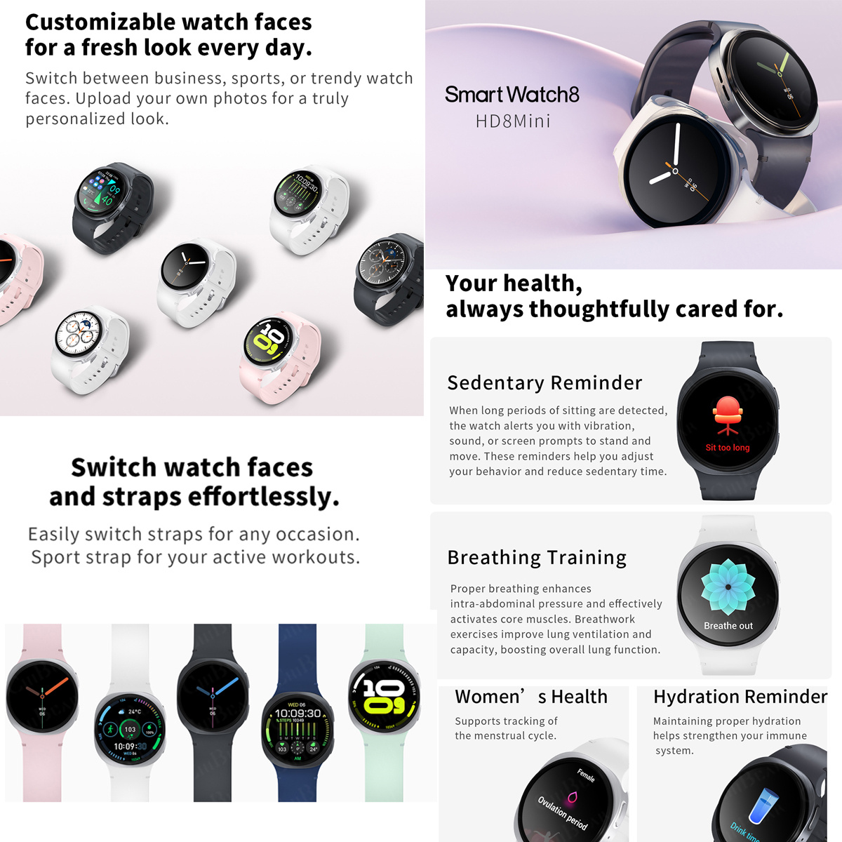 2026年新型腕時計 8ミニGPSトラッキングスマートウォッ - Smartwatch Health Watches For Women のレビューと価格