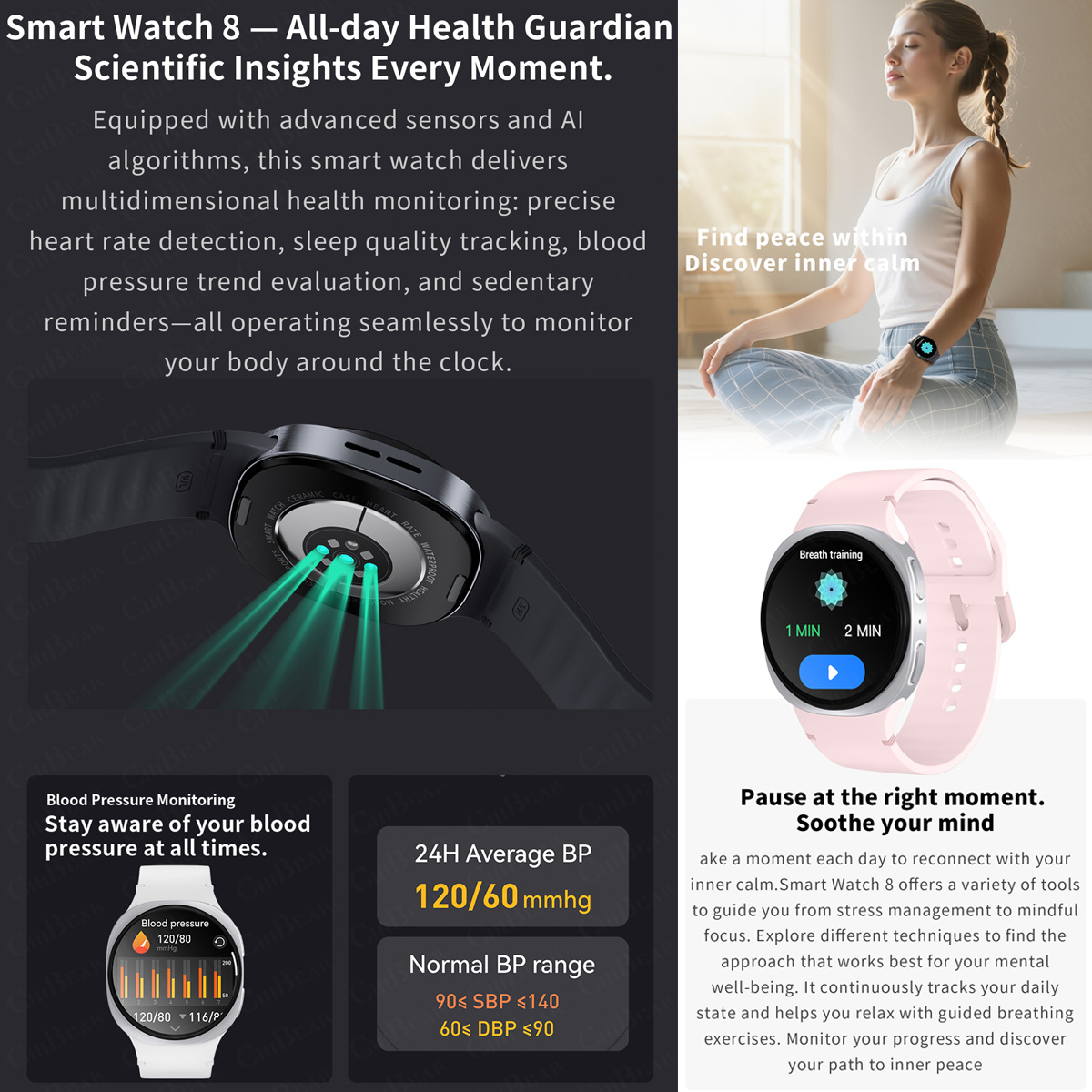 2026年新型腕時計 8ミニGPSトラッキングスマートウォッ - Smartwatch Health Watches For Women のレビューと価格