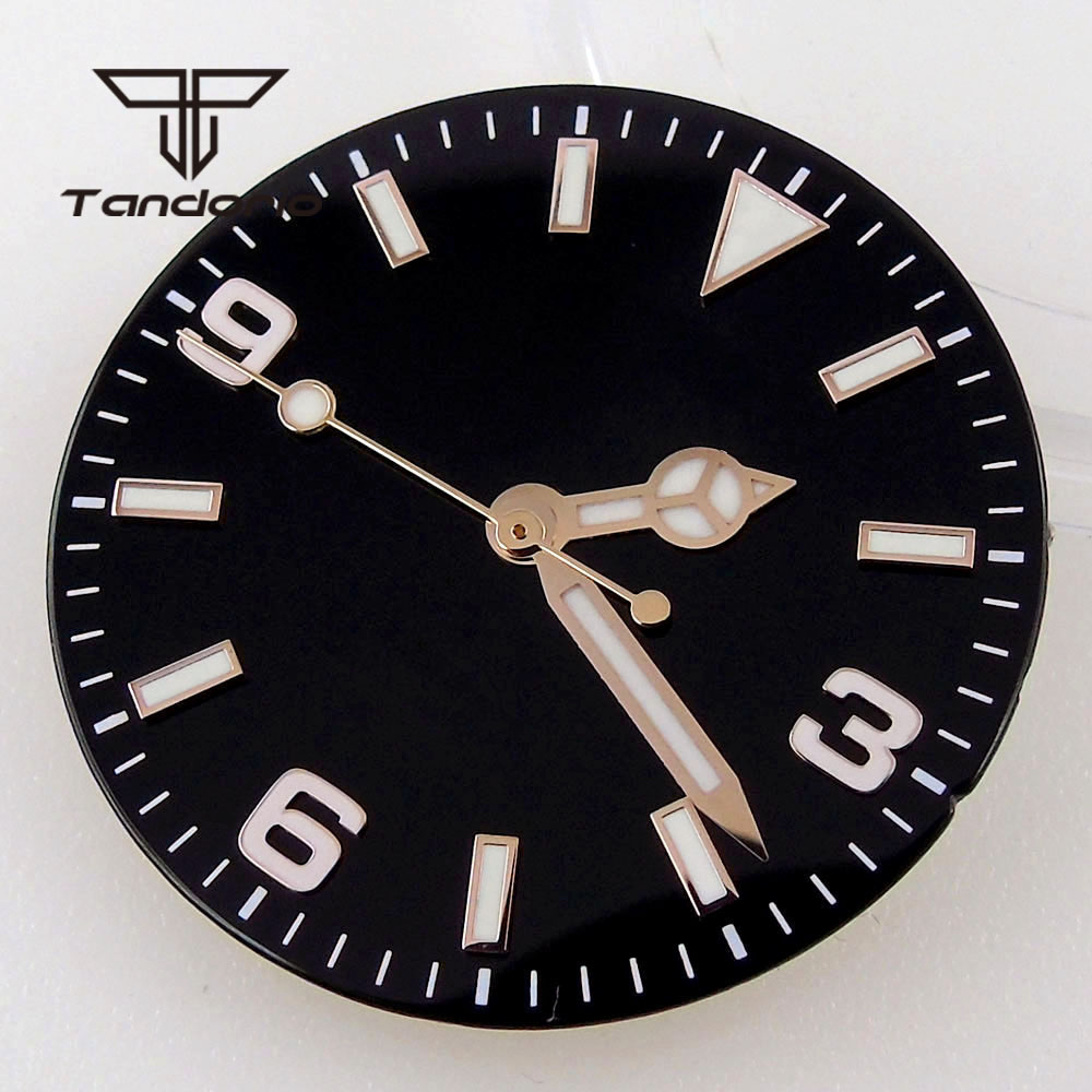 29mm ブラック/ブルー ウォッチダイアル フィット NH - Luminous Dial Face のレビューと価格