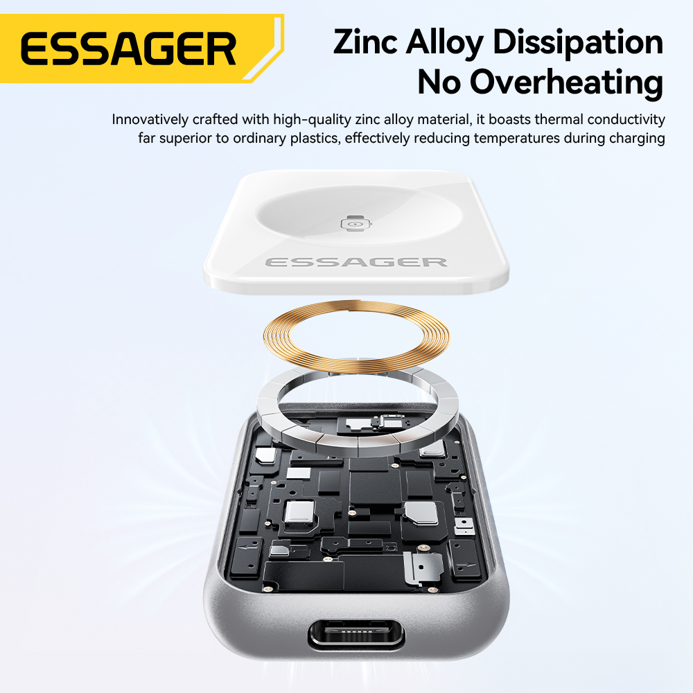 Essager 5W マグネティックワイヤレス充電器 App - Smartwatch Watches For Iphone のレビューと価格
