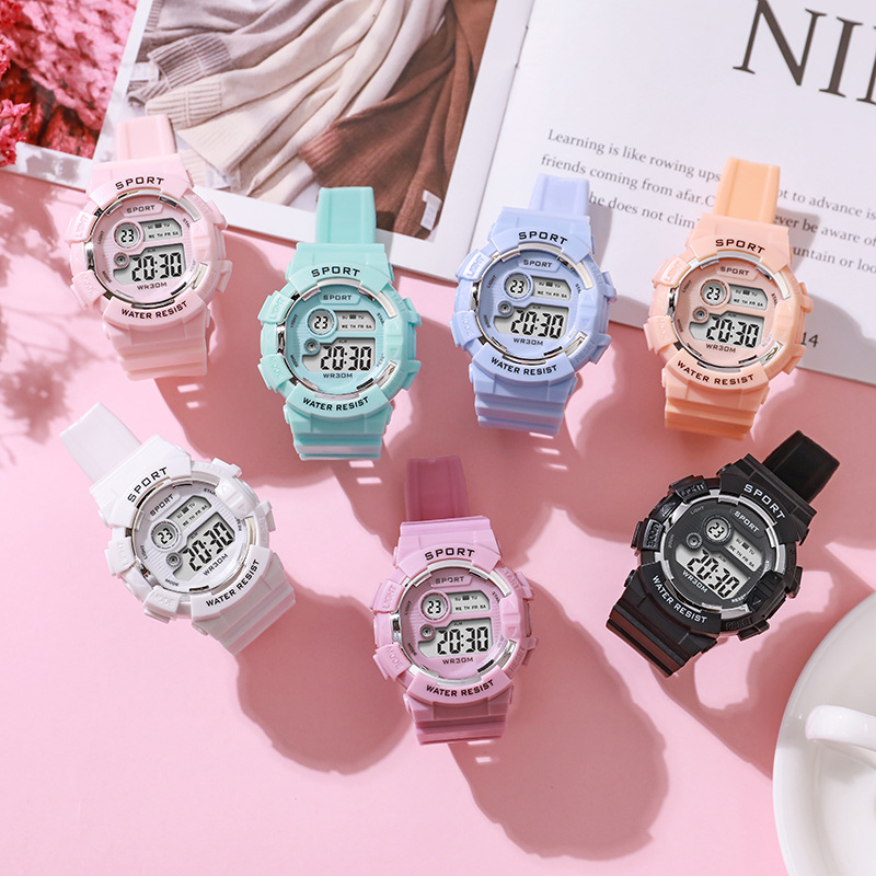ファッションキッズ腕時計発光防水スポーツデジタル腕時計目覚ま - Smartwatch Watches Kids のレビューと価格