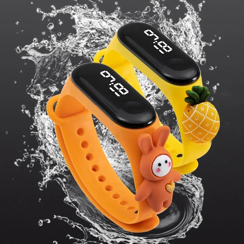 防水子供スマートタッチ Led 腕時計漫画小動物少年少女 L - Smartwatch Watches Kids のレビューと価格