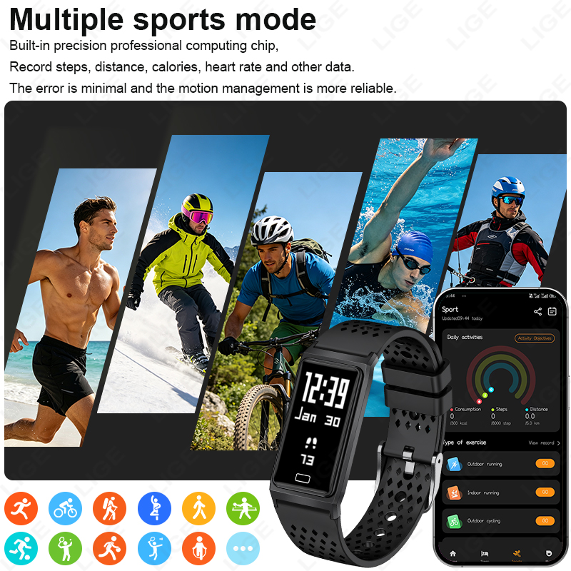 新しい超薄型 4.9 ミリメートルスマートウォッチ女性男性心 - Smartwatch Slim Watches For Men のレビューと価格