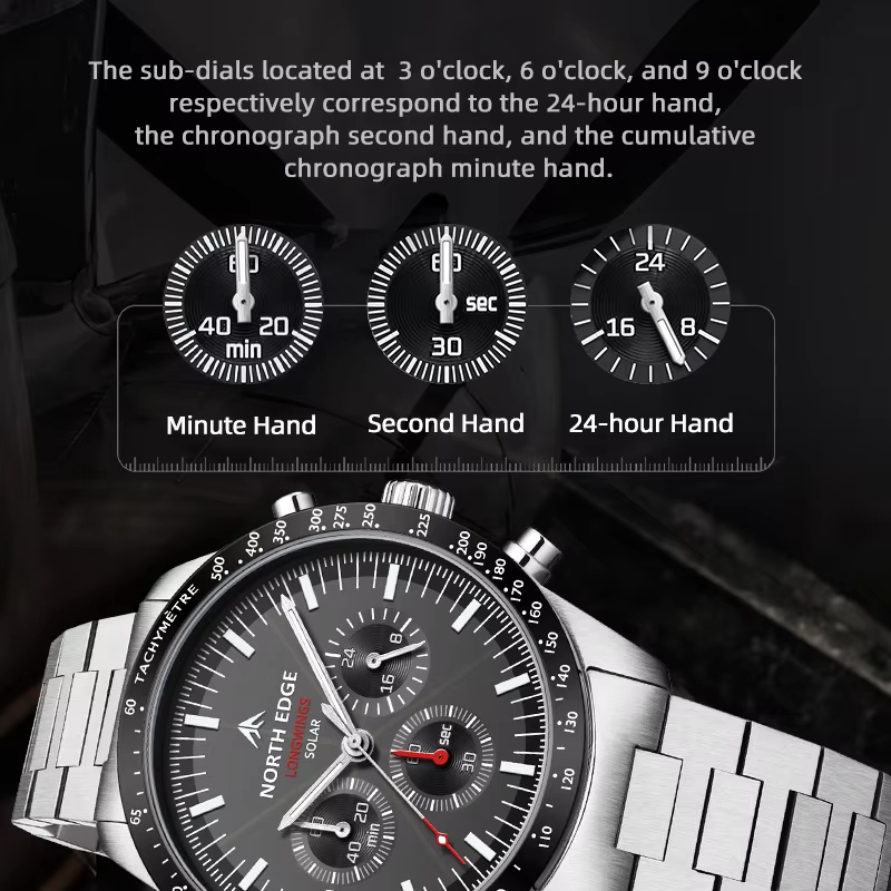 ノースエッジ ロングウィングス メンズ ソーラー クォーツ腕 - Hybrid Smartwatch のレビューと価格