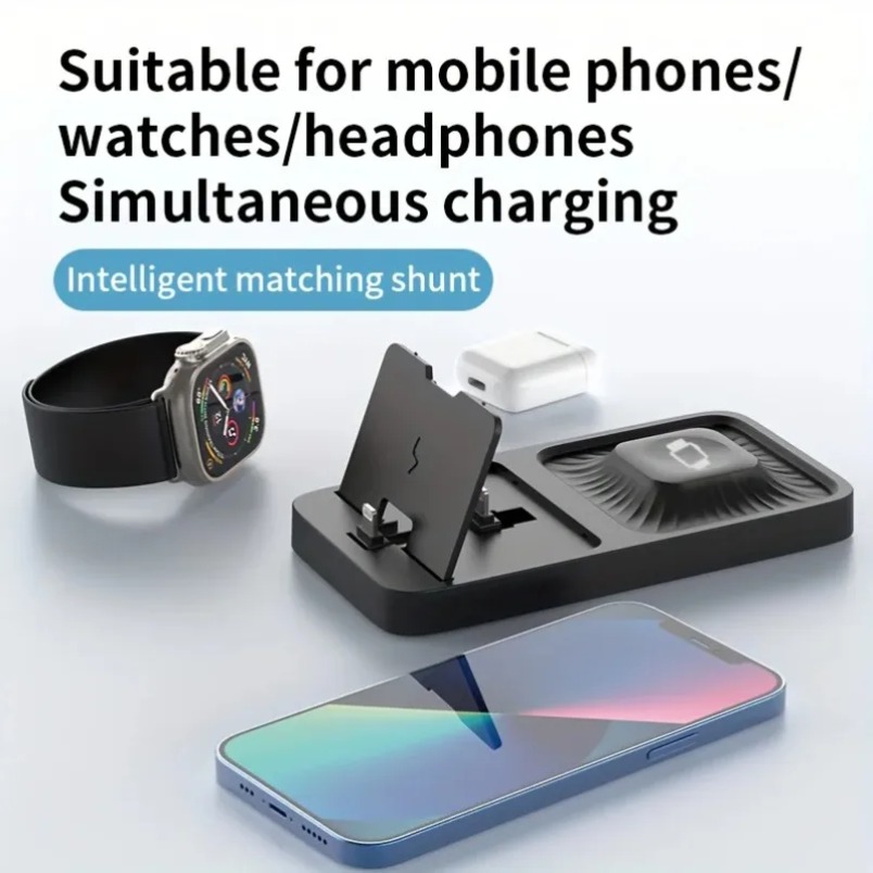 3in1ワイヤレス充電スタンド、多重安全保護、15W急速充電 - Smartwatch Watches For Iphone のレビューと価格