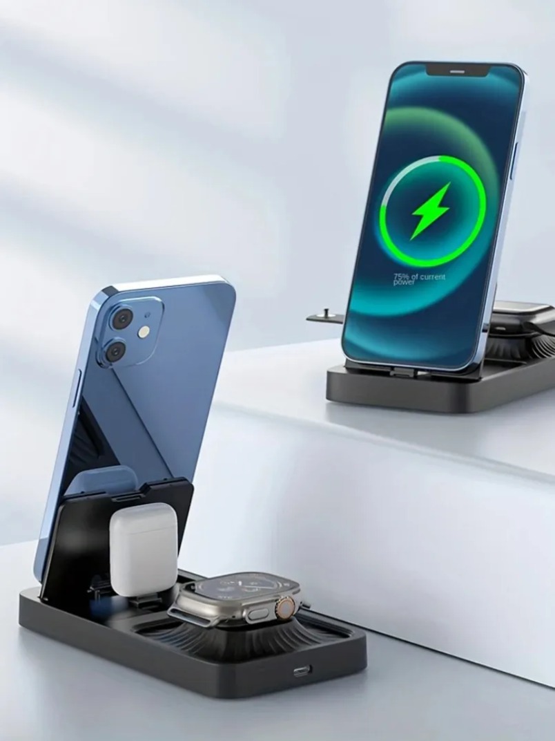 3in1ワイヤレス充電スタンド、多重安全保護、15W急速充電 - Smartwatch Watches For Iphone のレビューと価格
