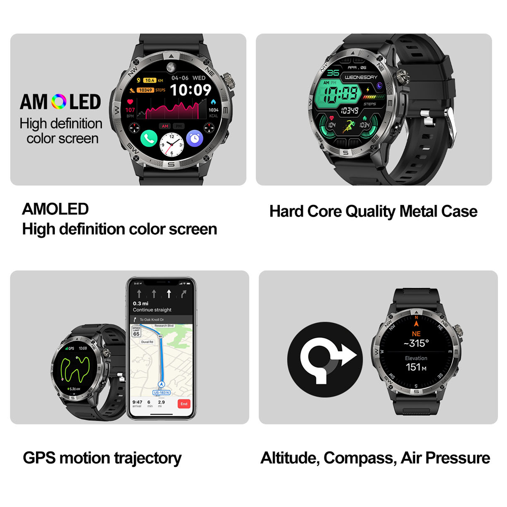 ノースエッジ-GPSスマートスポーツウォッチ,Bluetoo - Hybrid Smartwatch のレビューと価格