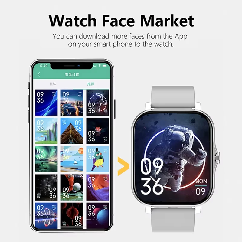 レノボ 1.83 防水スポーツスマートウォッチフィットネスト - Smartwatch Health Watches For Women のレビューと価格