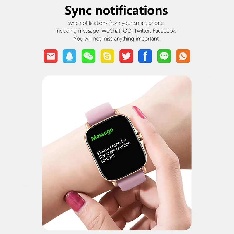 レノボ 1.83 防水スポーツスマートウォッチフィットネスト - Smartwatch Health Watches For Women のレビューと価格
