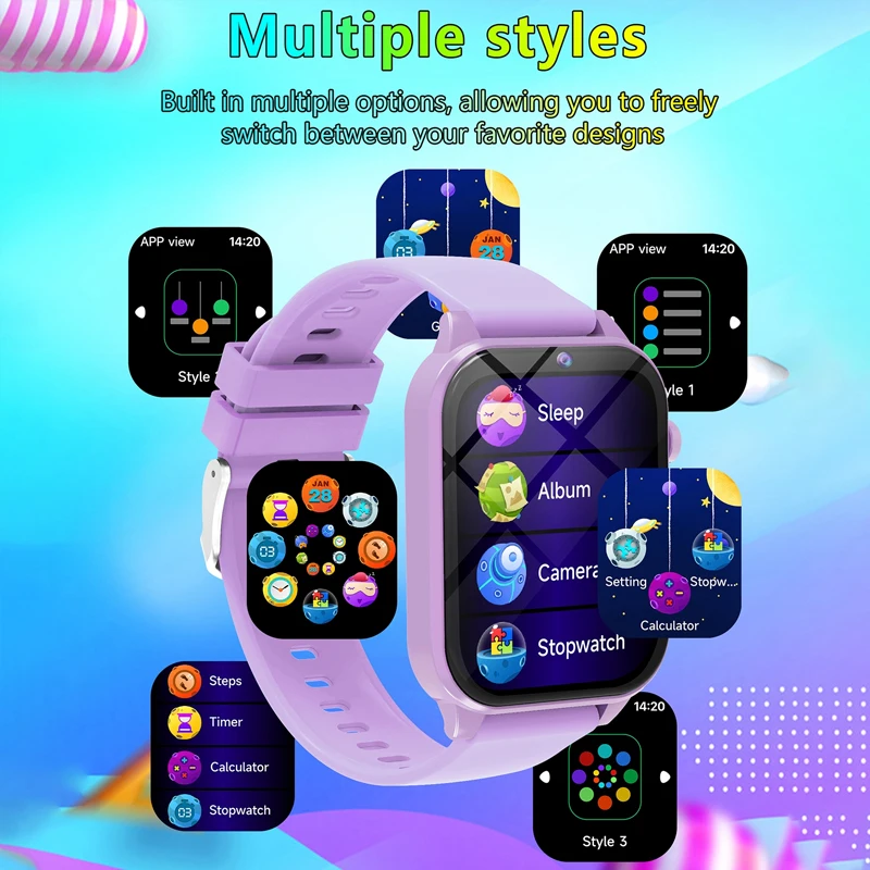 キッズゲームスマートウォッチ懐中電灯防水 HD カメラ睡眠ト - Smartwatch Watches For Kids のレビューと価格