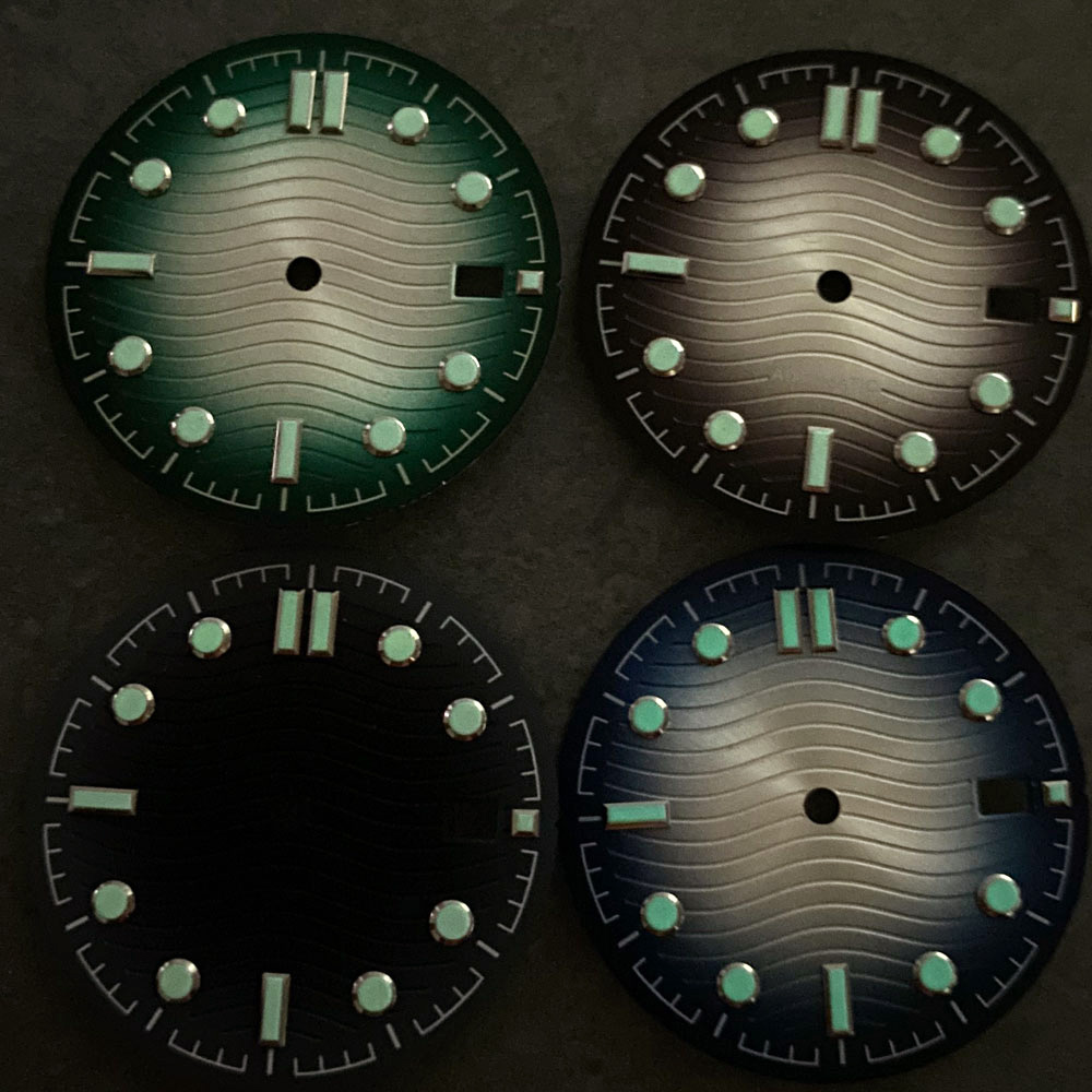 ウェーブダイアルサンバーストウォッチダイアルフェイス、NH3 - Luminous Dial Face のレビューと価格