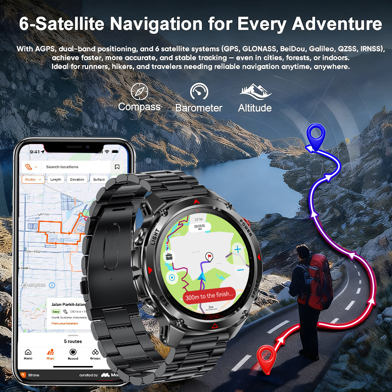 T-Rex 3 Pro ミリタリーグレード AGPS スマー - Altimeter Compass Watch のレビューと価格
