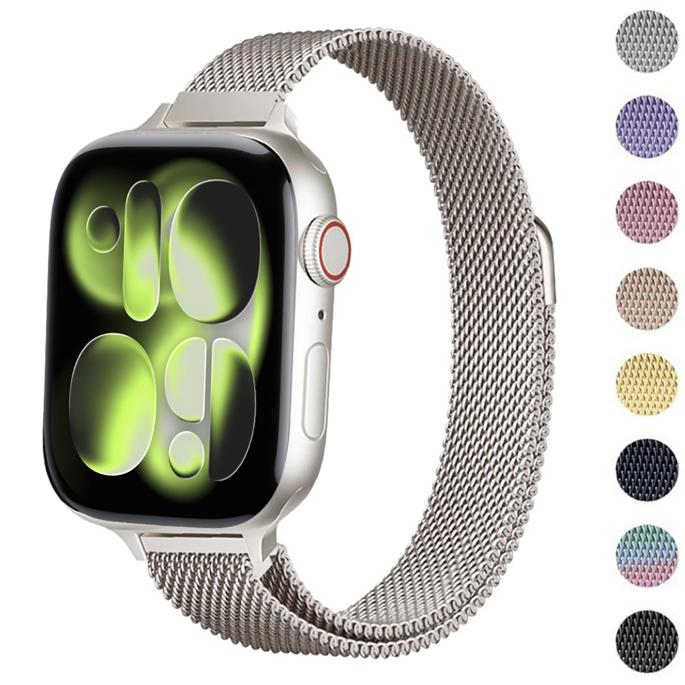 スリムミラネーゼループストラップ Apple Watch U - Smartwatch Slim Watches For Men のレビューと価格