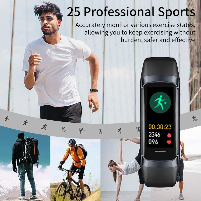 LIGE 1.1インチ AMOLED 心拍数モニター スマー - Smartwatch Slim Watches For Men のレビューと価格