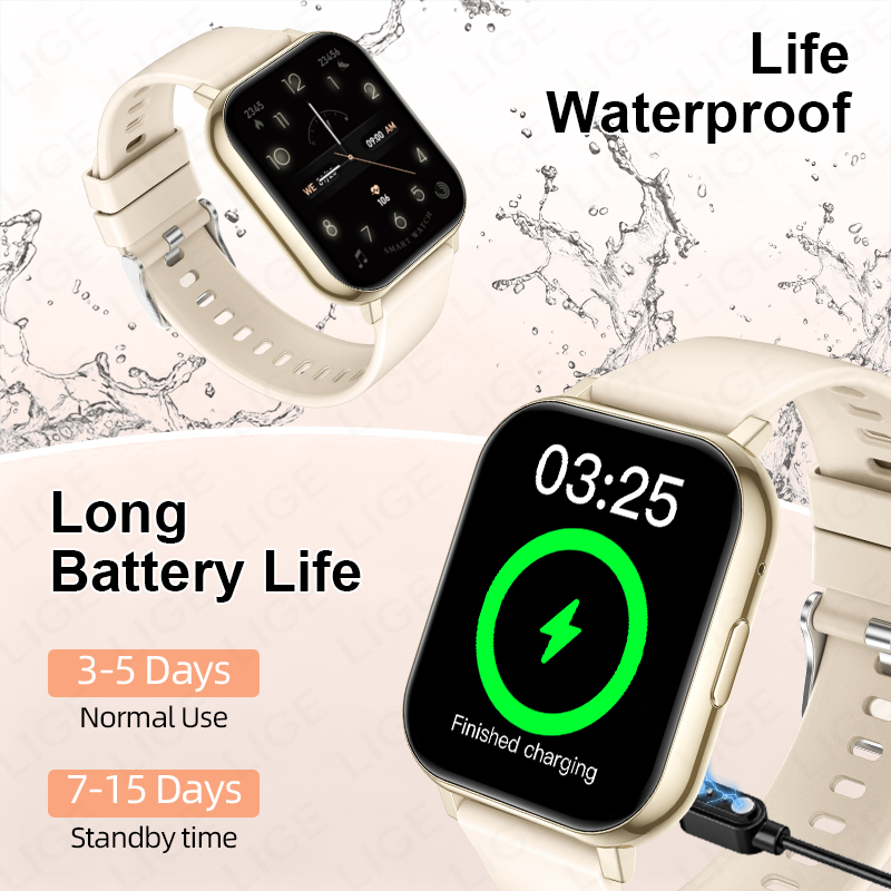 LIGE 新しい 1.83 インチ HD スマートウォッチ女 - Smartwatch Health Watches For Women のレビューと価格