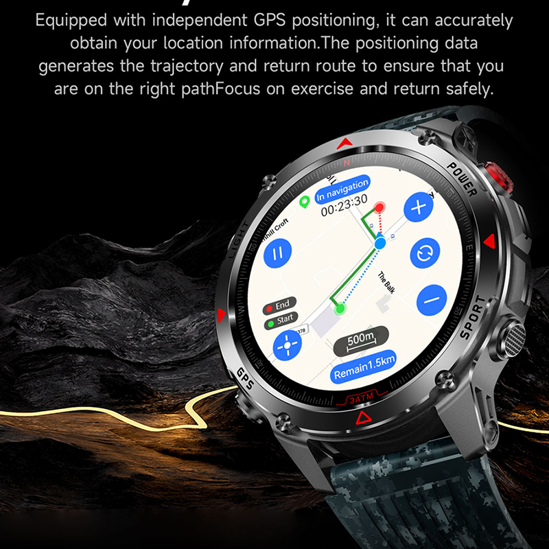 T-Rex 3 内蔵デュアルバンド GPS スマートウォッチ - Altimeter Compass Watch のレビューと価格