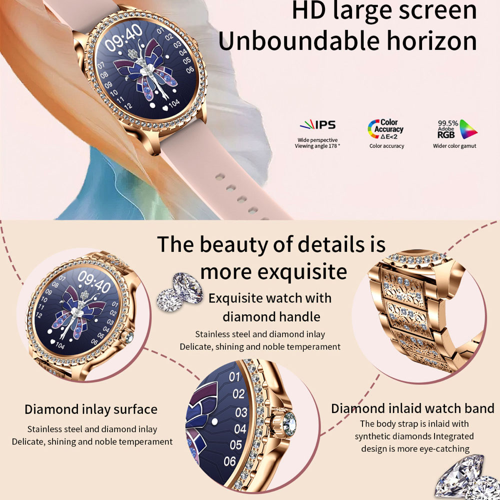 696 新しいブルートゥース通話女性スマートウォッチスポーツ - Watches Ladies Smartwatch のレビューと価格