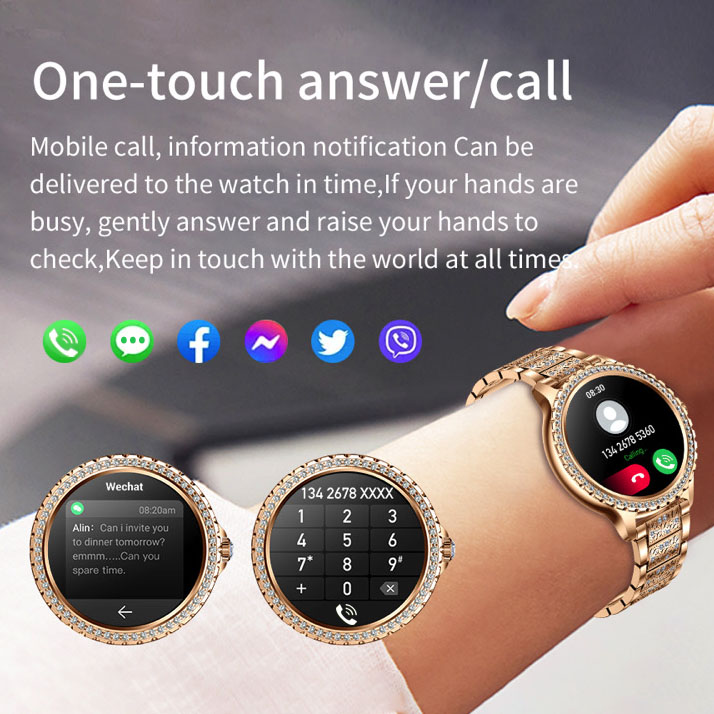 696 新しいブルートゥース通話女性スマートウォッチスポーツ - Watches Ladies Smartwatch のレビューと価格