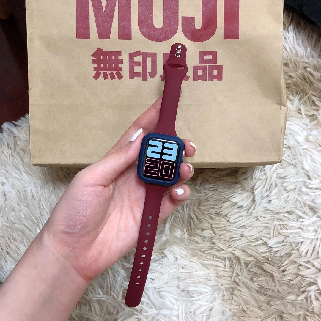 Apple Watch用の薄いシリコンストラップ,Apple - Smartwatch Slim Watches For Men のレビューと価格