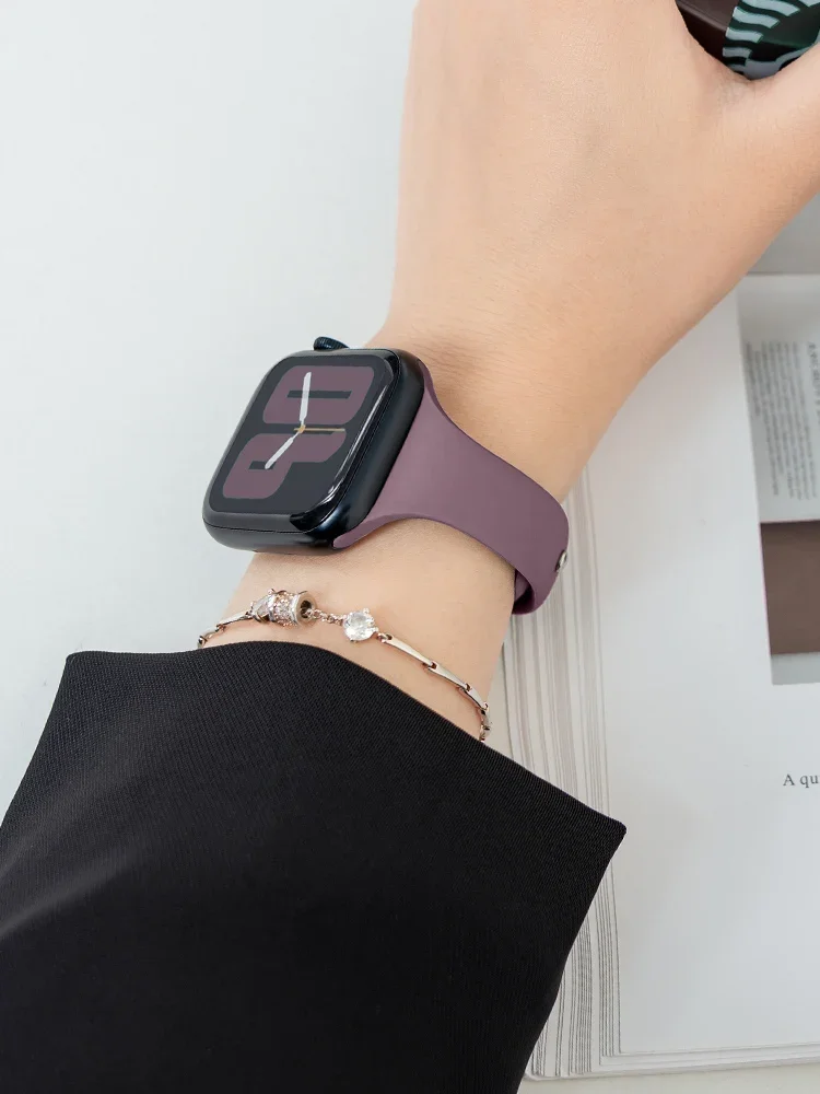 Apple Watch用の薄いシリコンストラップ,Apple - Smartwatch Slim Watches For Men のレビューと価格