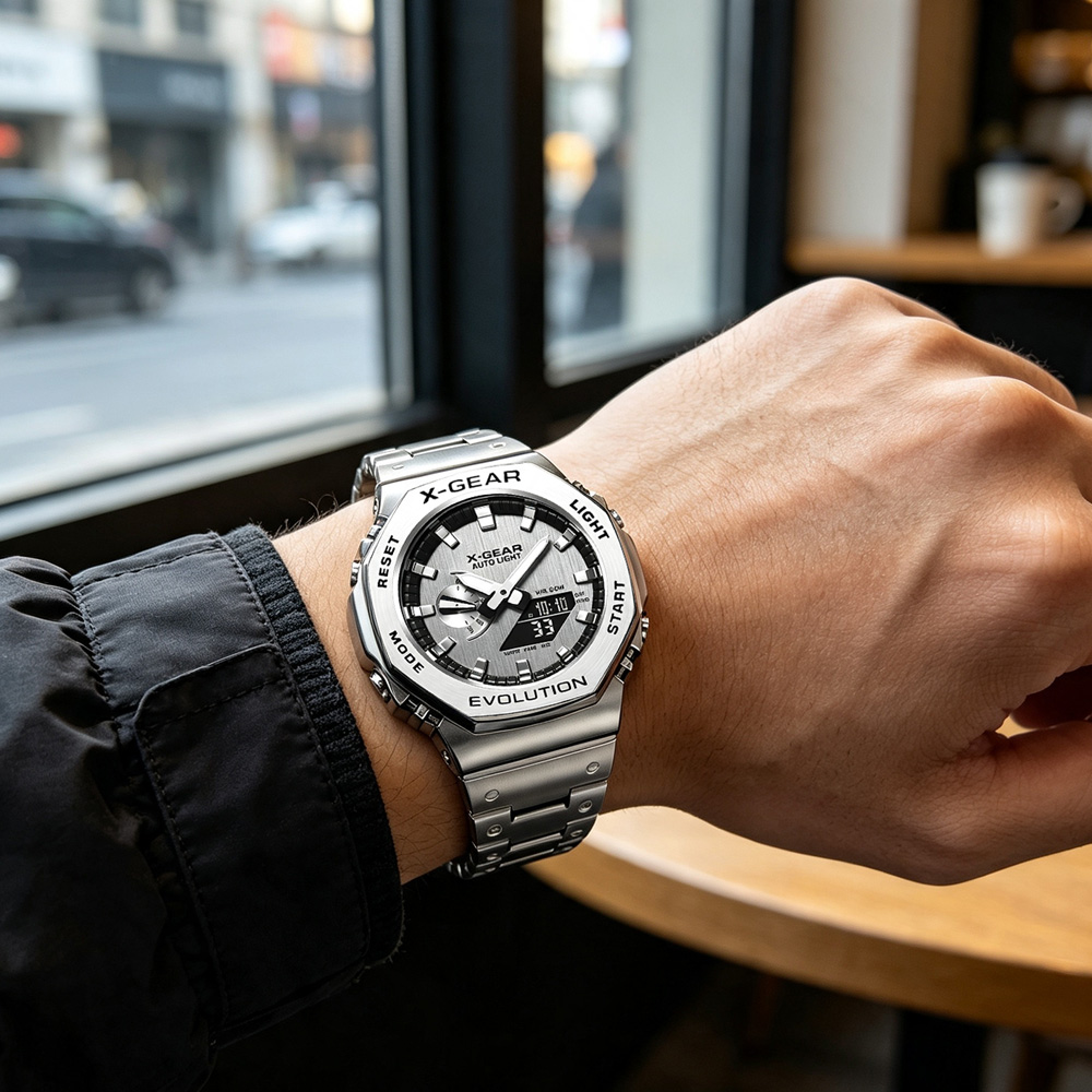 X-GEAR デュアルディスプレイデジタルスポーツウォッチ  - Watches Ladies Smartwatch のレビューと価格