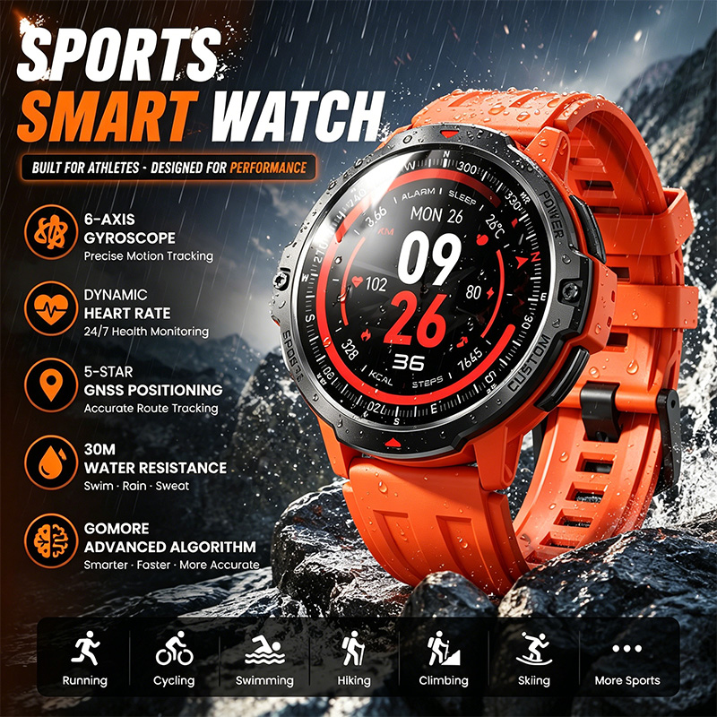 スマートスポーツウォッチ GNSS測位 ダイナミック心拍数モ - Smartwatch Timex Watches For Men のレビューと価格