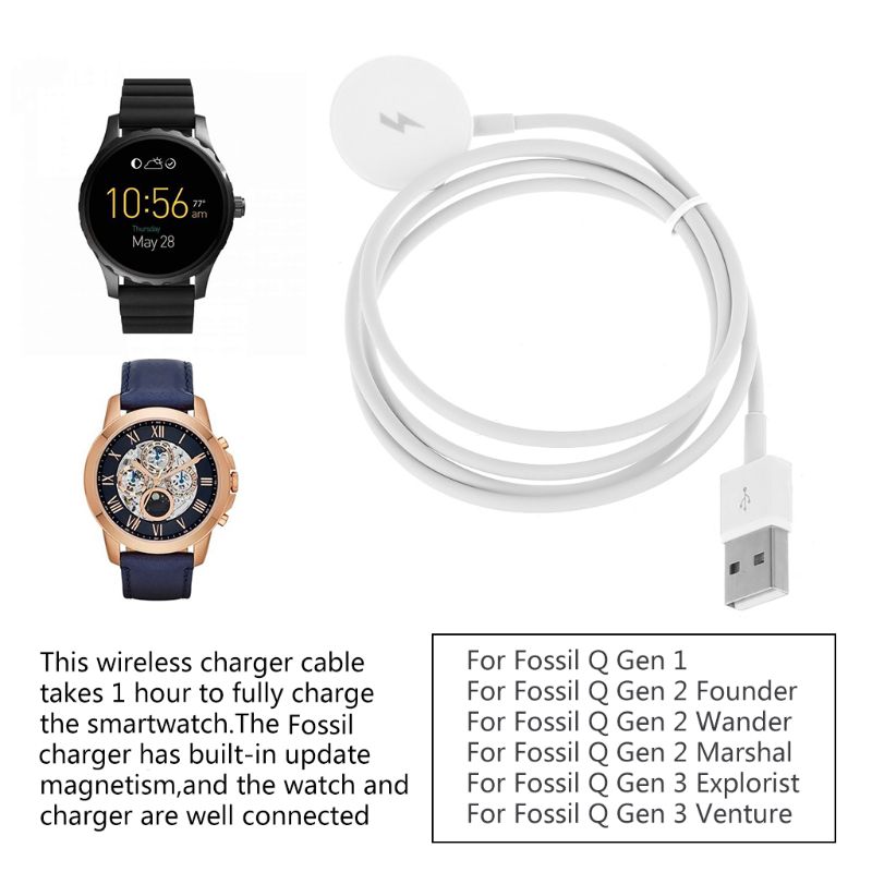 USB ウォッチ充電器アダプター スマートウォッチ充電ケーブ - Fossil Watches Smartwatch Gen 3 のレビューと価格
