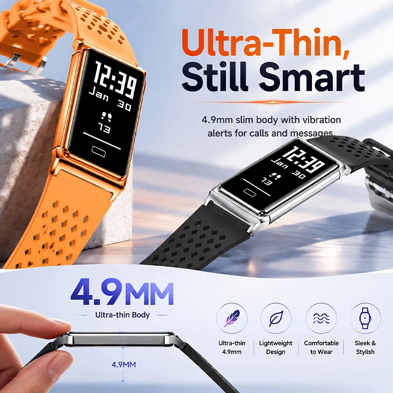 LIGE 新しい超薄型スマートブレスレット女性男性高精度健康 - Smartwatch Slim Watches For Men のレビューと価格