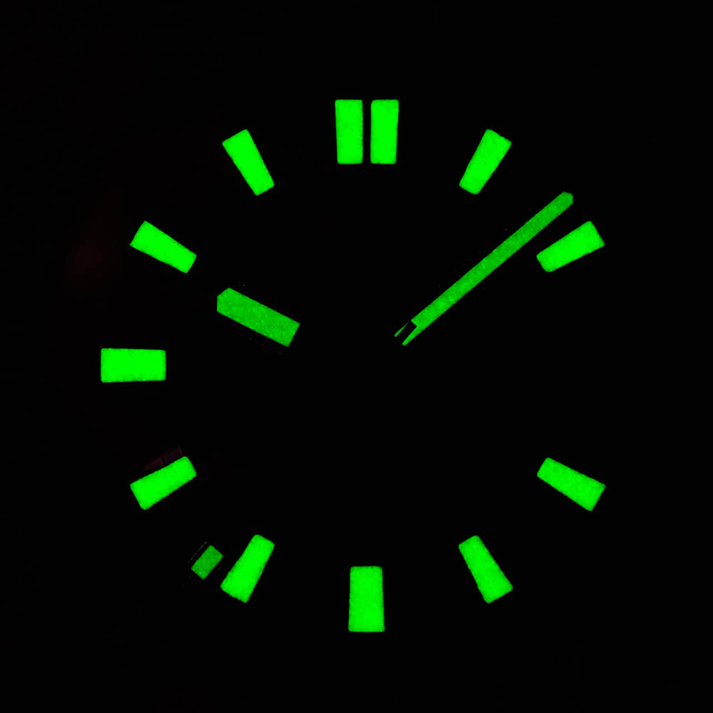 28.5mmシングルカレンダーウォッチダイヤルグリーン夜光文 - Luminous Dial Face のレビューと価格