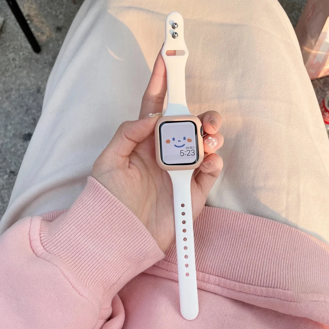 スリムシリコンストラップ Apple Watch バンド 4 - Smartwatch Slim Watches For Men のレビューと価格