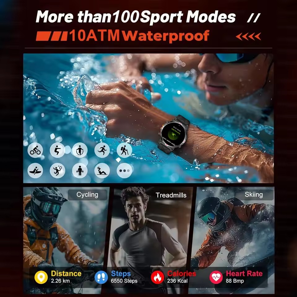2026新しい軍事GPSスポーツスマートウォッチ男性用650 - Altimeter Compass Watch のレビューと価格