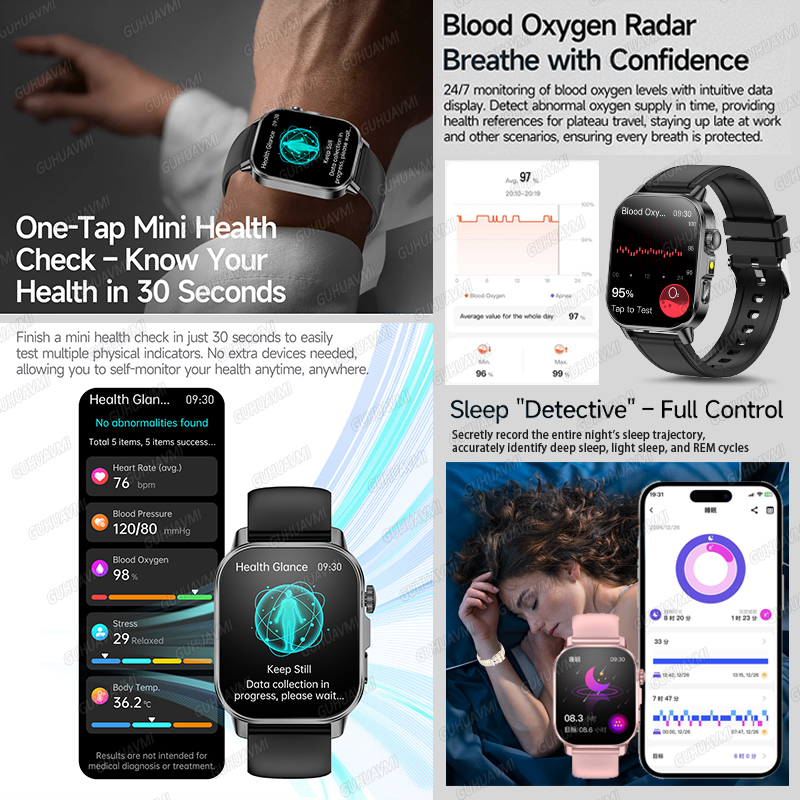 2026年新型ヘルススマートウォッチ、精密測定ECG+PPG - Smartwatch Health Watches For Women のレビューと価格