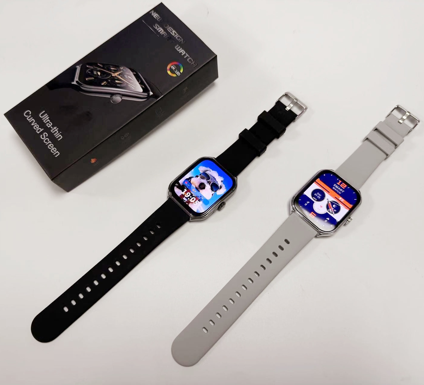 ファッション超スリム Amoled スマートウォッチ 1.9 - Smartwatch Slim Watches For Men のレビューと価格
