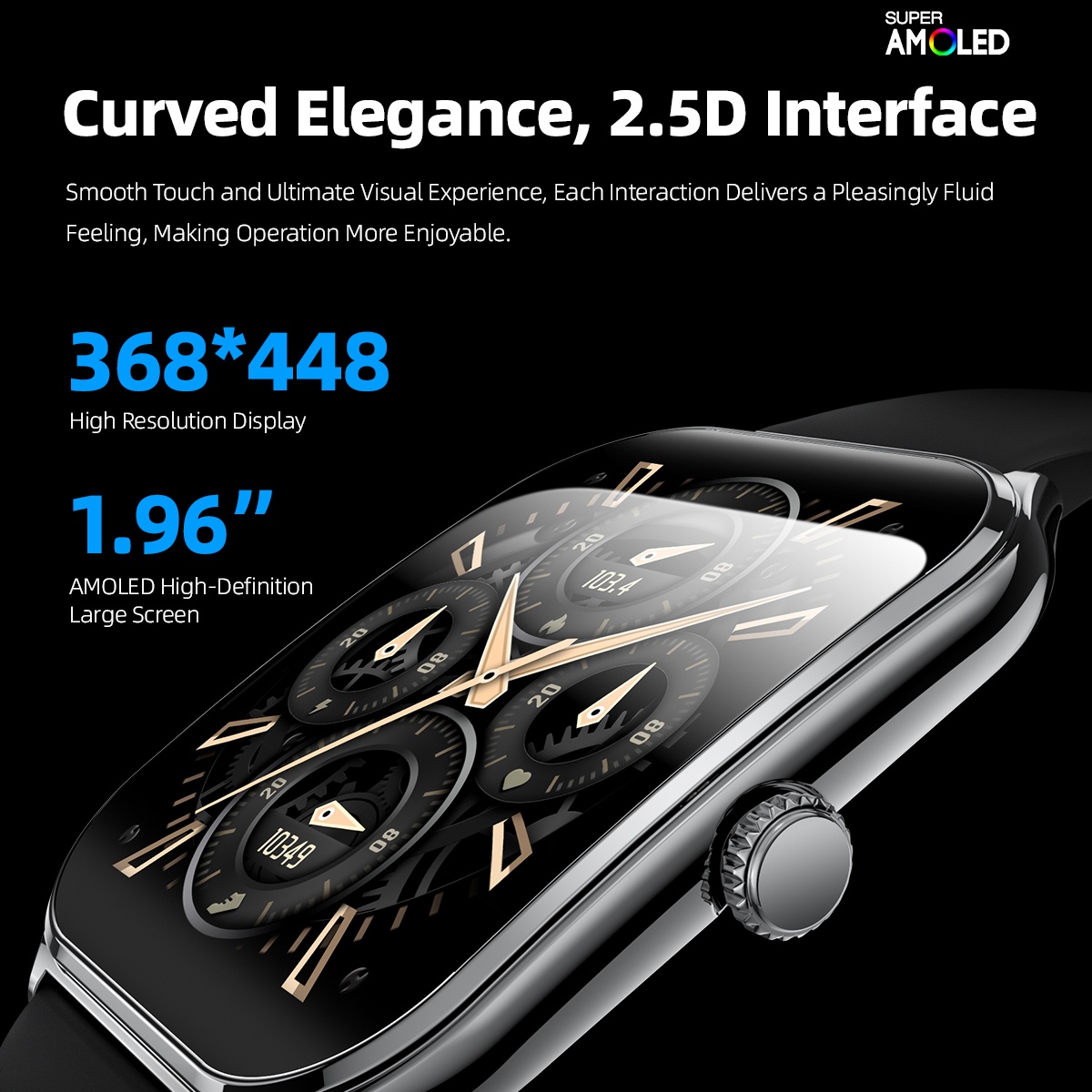 ファッション超スリム Amoled スマートウォッチ 1.9 - Smartwatch Slim Watches For Men のレビューと価格