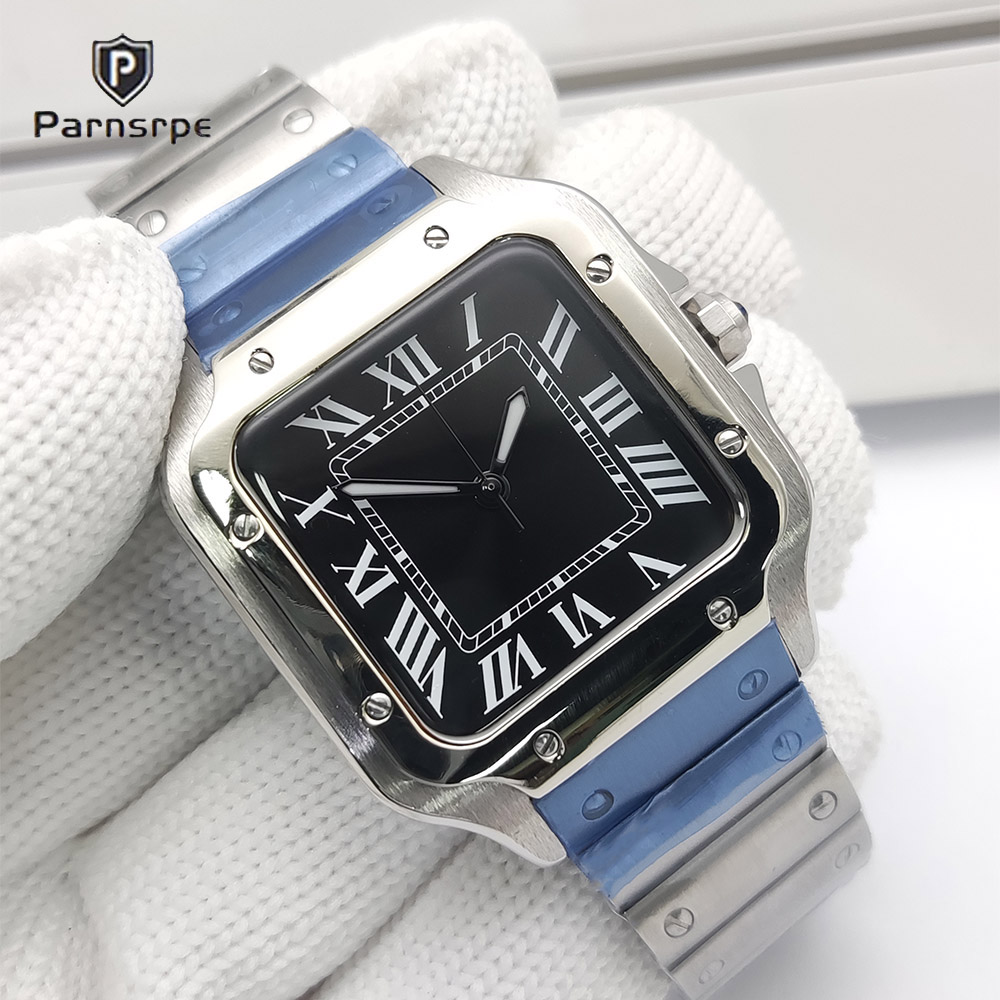メンズ腕時計スクエアケース新しい NH35 腕時計自動スポー - Cartier Watch Tank のレビューと価格