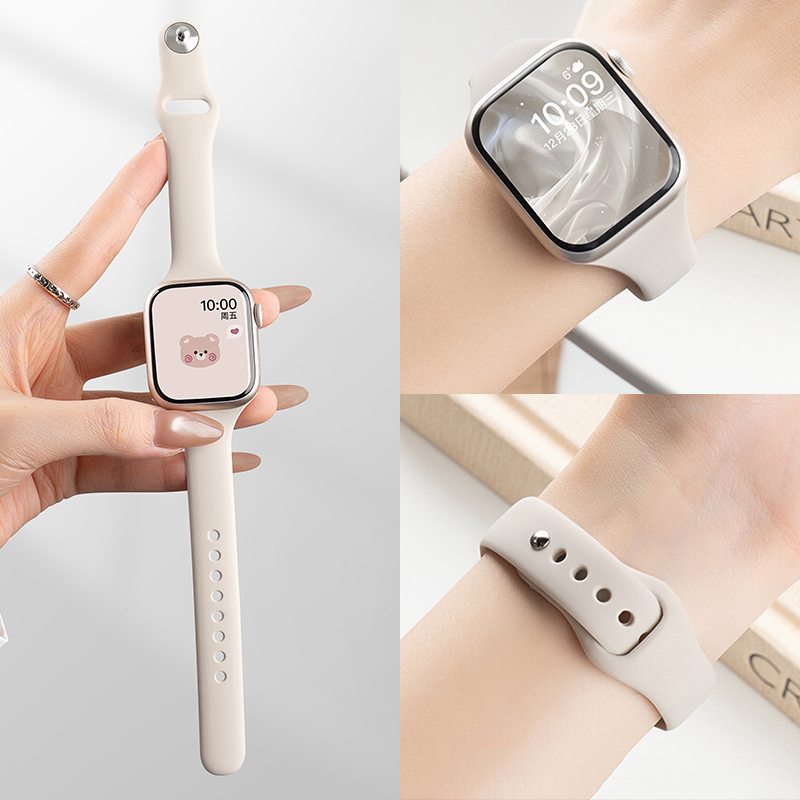 Apple Watchバンド用スリムシリコンストラップ 11 - Smartwatch Slim Watches For Men のレビューと価格