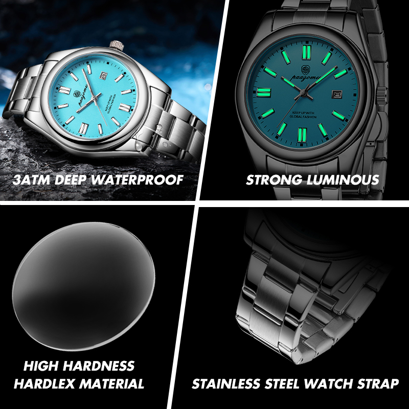 PAAZOMU スポーツ高級腕時計男性用防水日付週ステンレス - Smartwatch Luxury Watches For Men のレビューと価格
