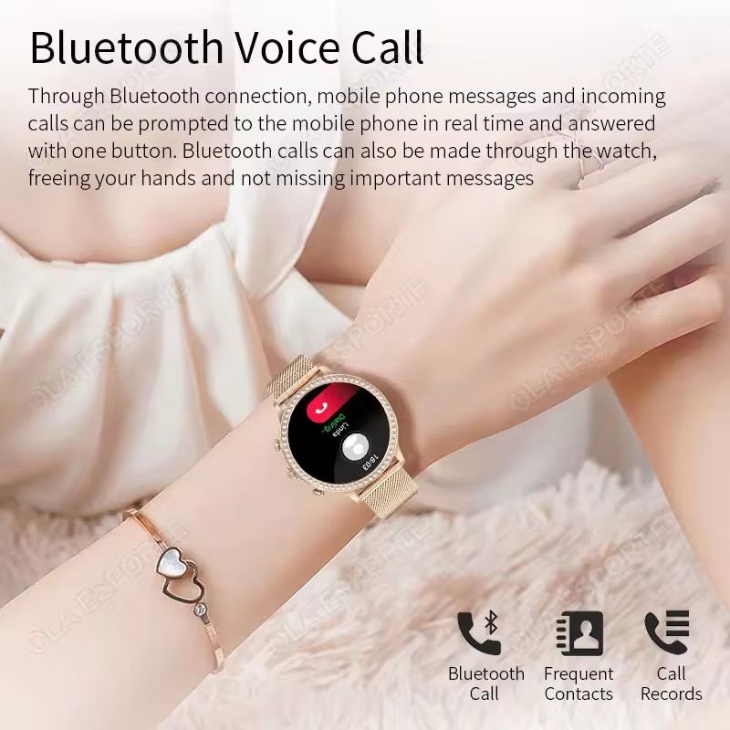 エレガントなレディーススマートウォッチ、Bluetooth通 - Smartwatch Health Watches For Women のレビューと価格